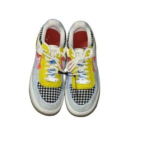 Nike Air Force One Shadow Multicolor Patchwork Shoe Women's Size 8.5 DM8076-100